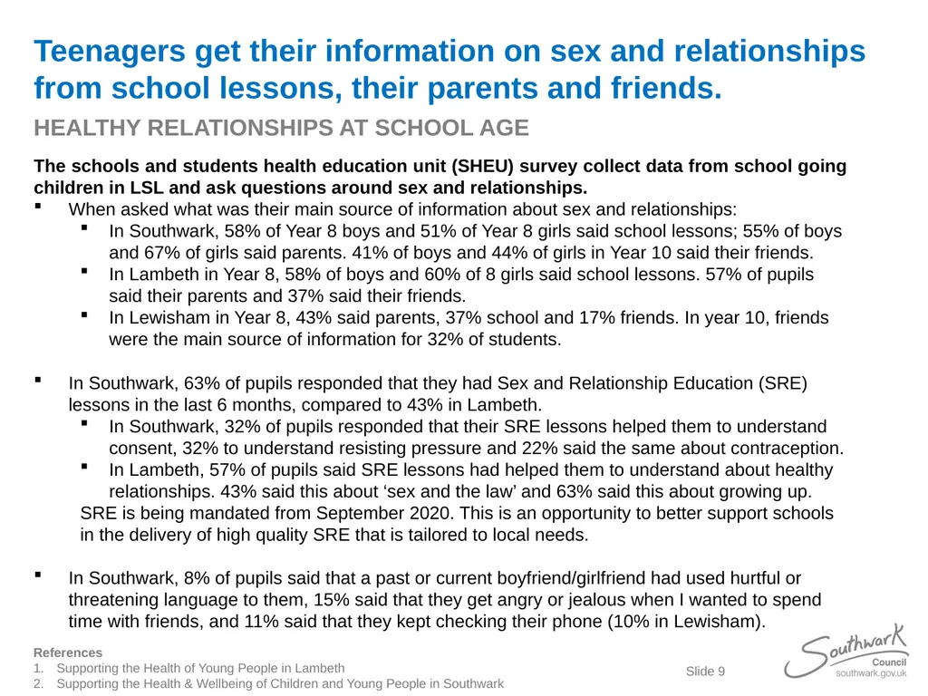 Lambeth, Southwark and Lewisham Sexual Health - slide 9 of 56