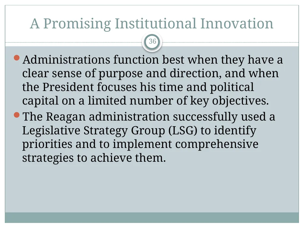 The White House Staff: General Observations The - slide 36 of 45
