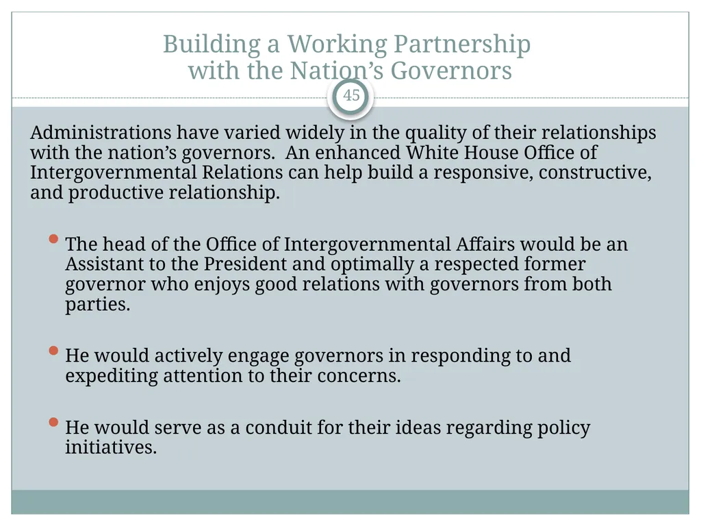 The White House Staff: General Observations The - slide 45 of 45