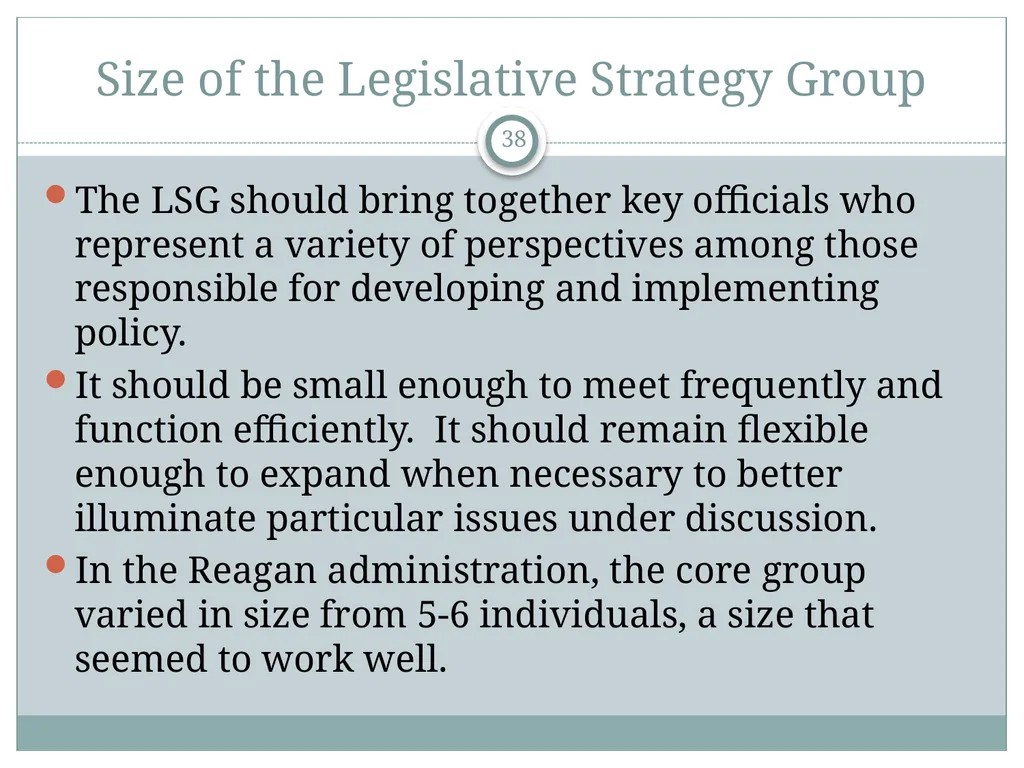 The White House Staff: General Observations The - slide 38 of 45