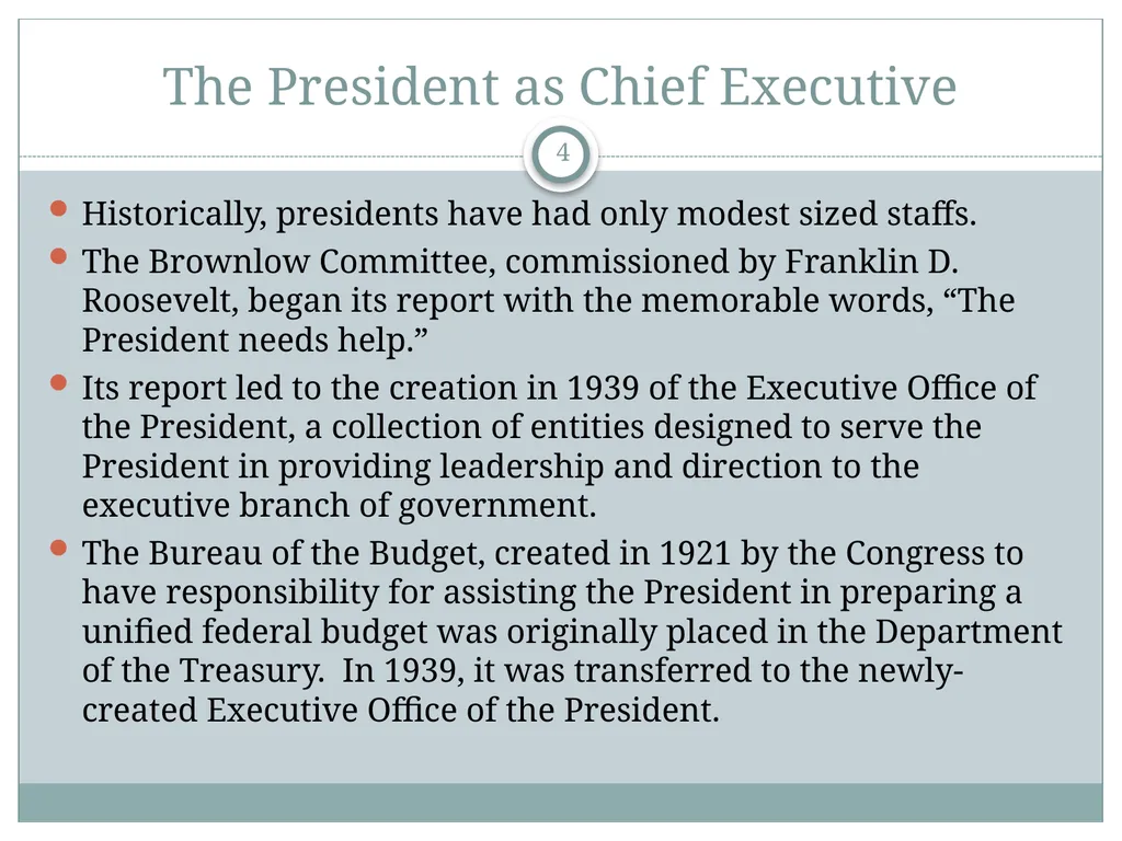 The White House Staff: General Observations The - slide 4 of 45