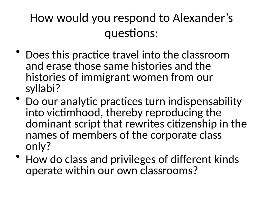 Week 10: Jacqui Alexander, “Whose New World Order? - slide 16 of 19