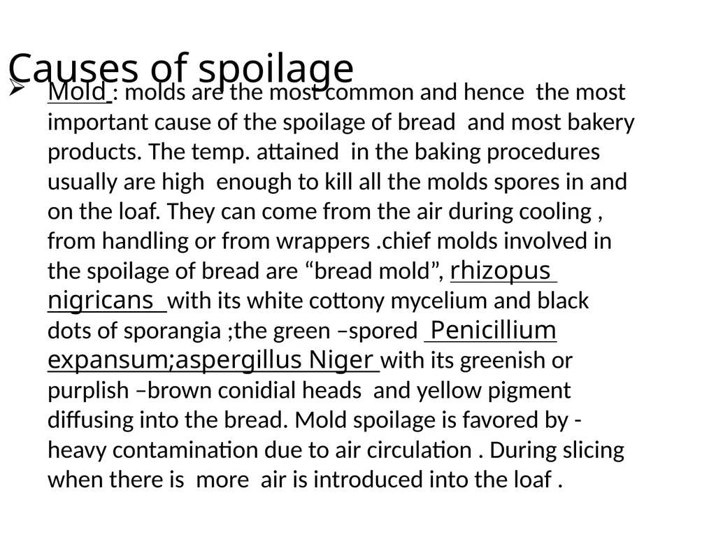 Contamination, preservation and spoilage of - slide 11 of 16