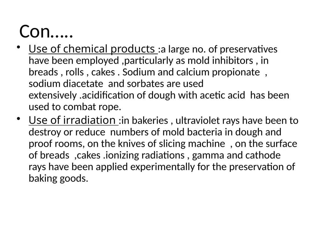 Contamination, preservation and spoilage of - slide 7 of 16
