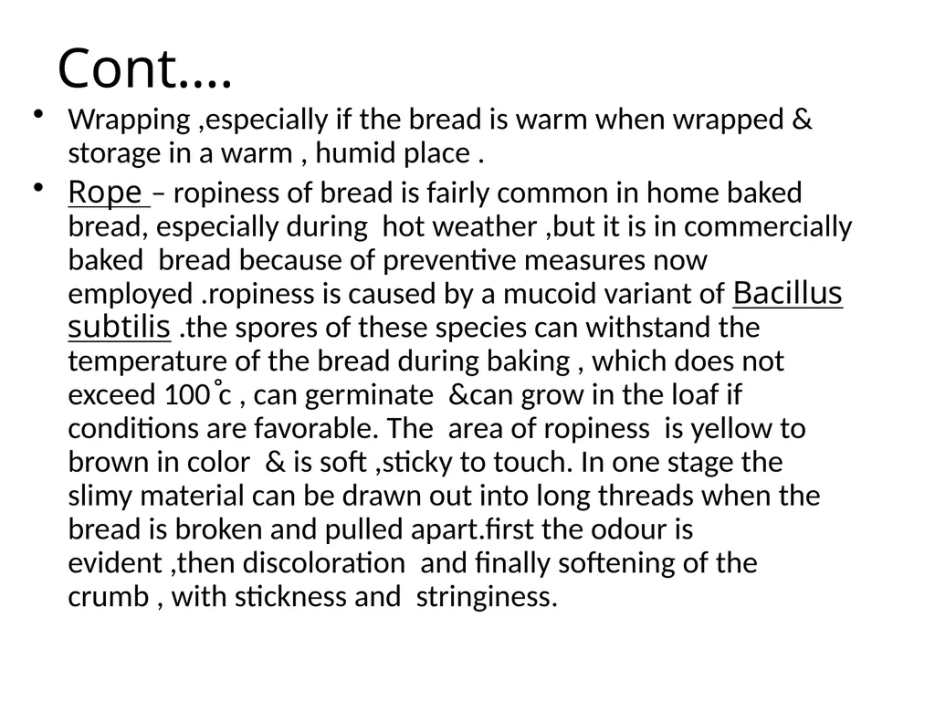 Contamination, preservation and spoilage of - slide 12 of 16