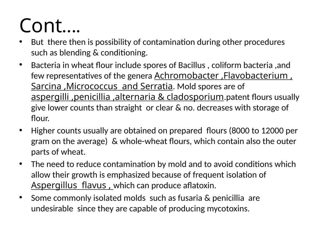 Contamination, preservation and spoilage of - slide 4 of 16