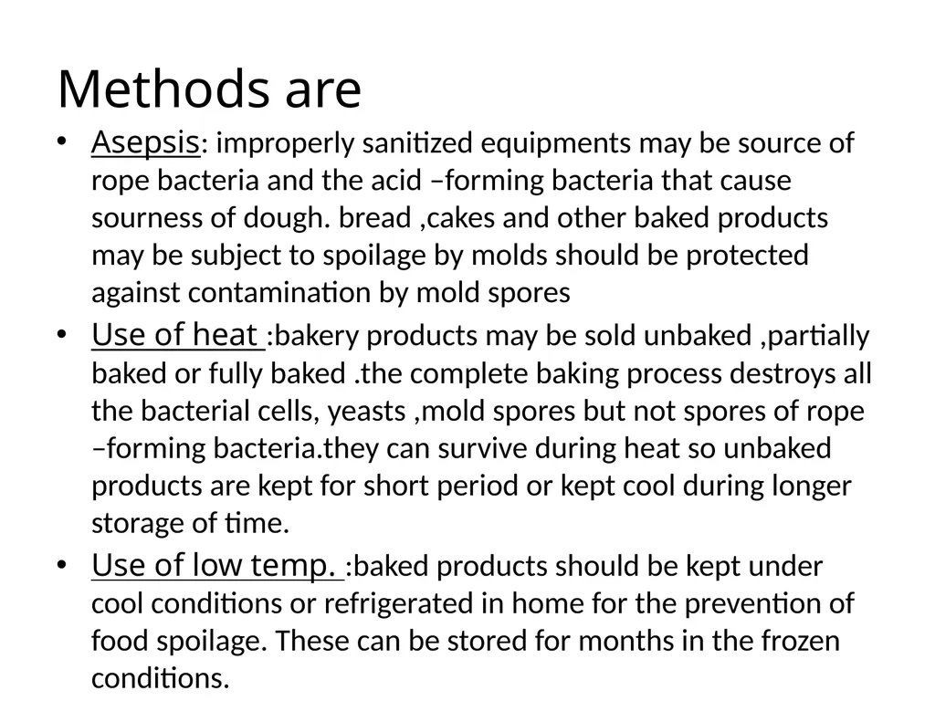 Contamination, preservation and spoilage of - slide 6 of 16