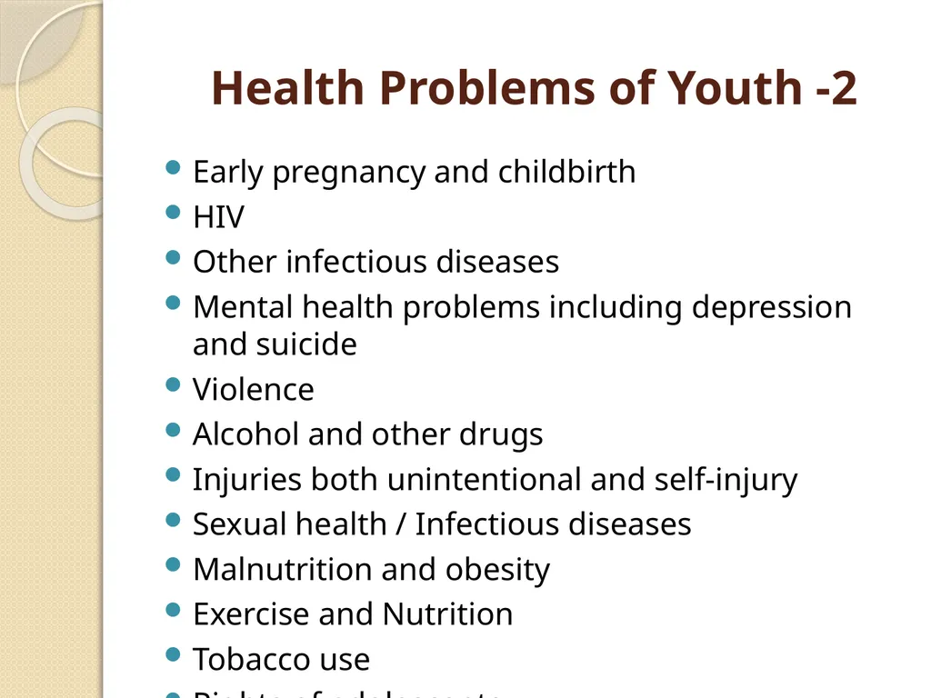 Health Problems of School Children and Youth - slide 42 of 90