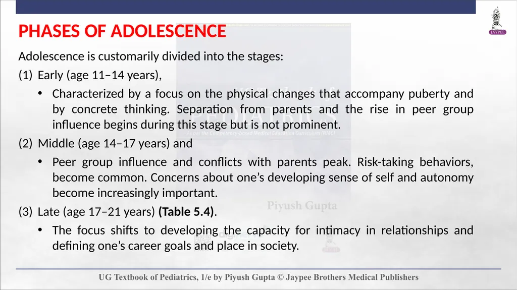 Adolescent Health Chapter 5 Definition and - slide 9 of 60