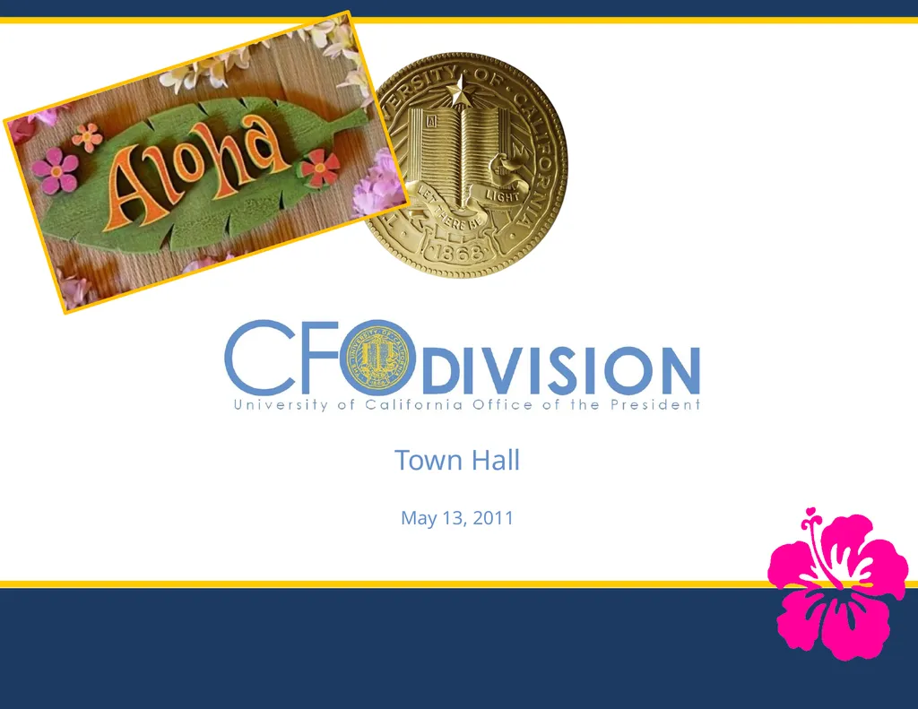 Town Hall May 13, 2011 Agenda Part ii: Introducing - slide 1 of 65