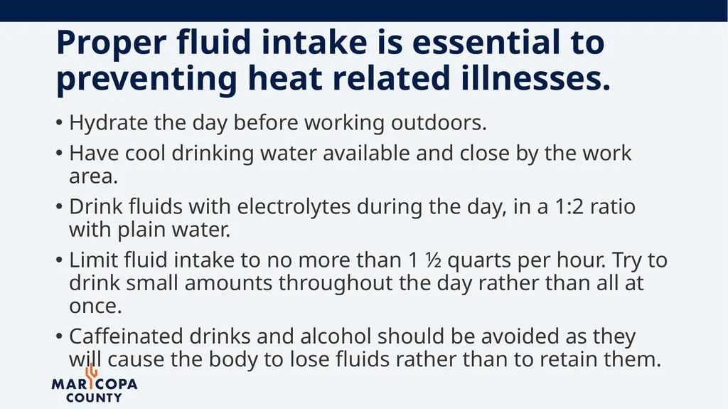 Workplace Heat Illness Prevention Office of - slide 19 of 28