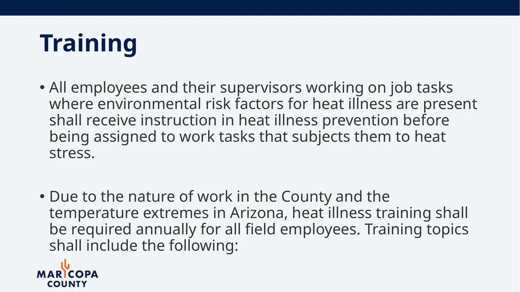 Workplace Heat Illness Prevention Office of - slide 25 of 28