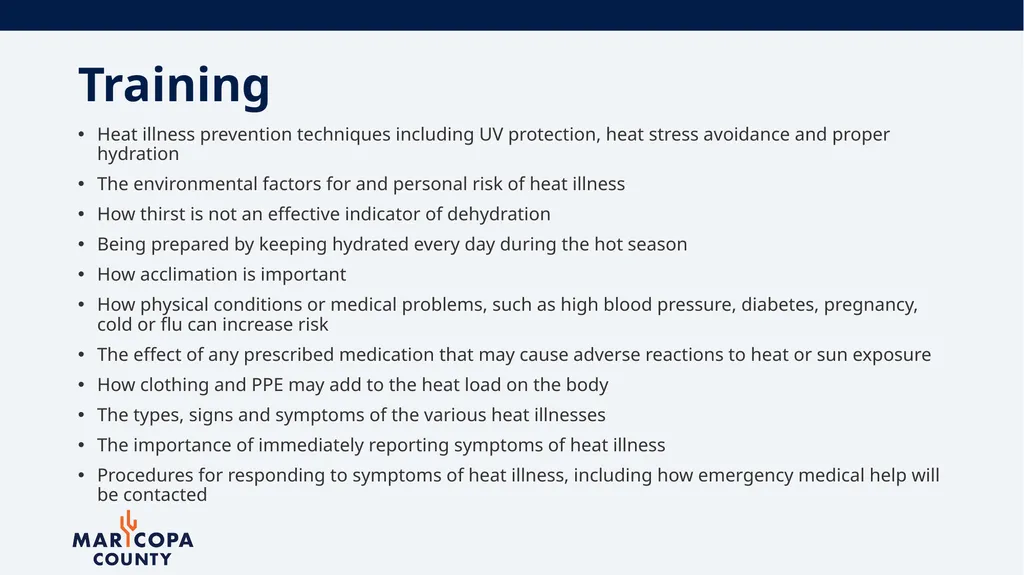 Workplace Heat Illness Prevention Office of - slide 26 of 28