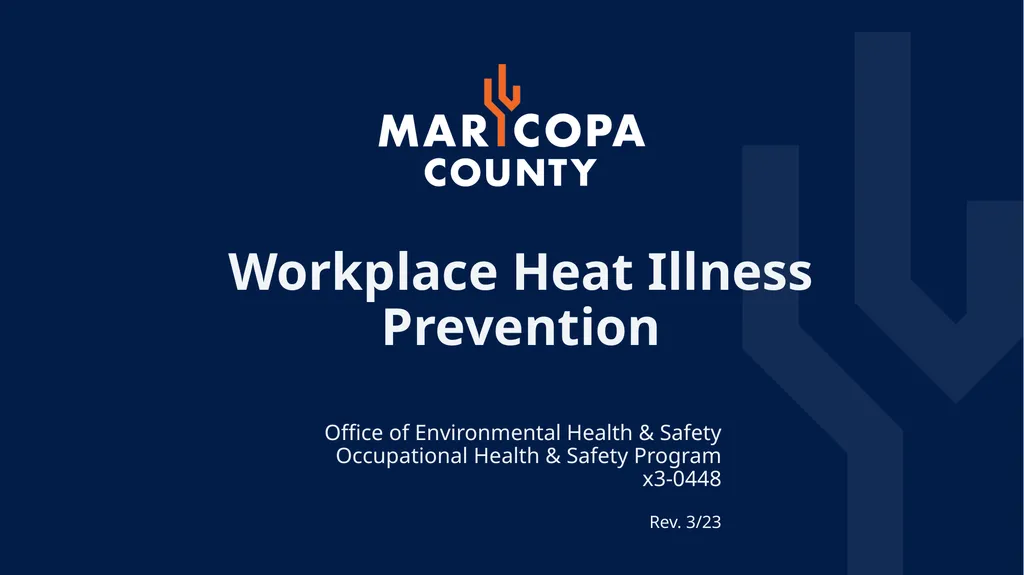 Workplace Heat Illness Prevention Office of - slide 1 of 28