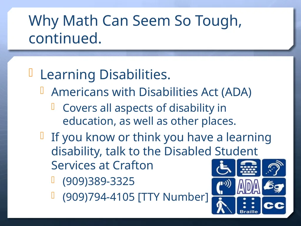 What Makes Math Different? Math Study Skills, 2nd - slide 10 of 12