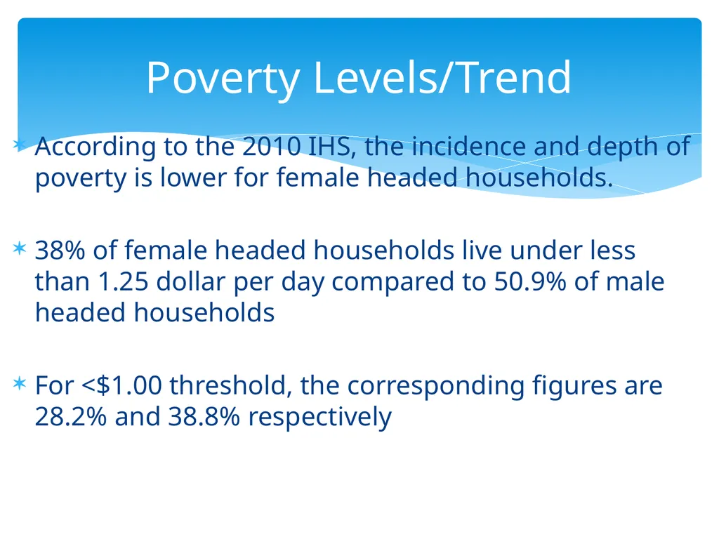 POVERTY PROFILE OF THE GAMBIA Expert Group Meeting - slide 6 of 12