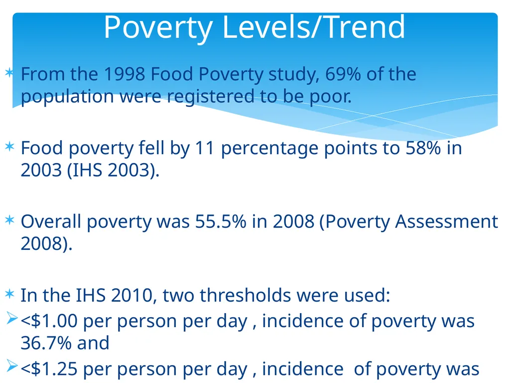 POVERTY PROFILE OF THE GAMBIA Expert Group Meeting - slide 4 of 12