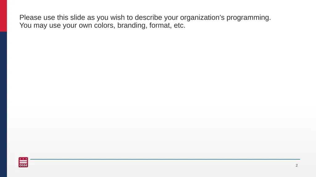 [Organization Name] Key Details Subject(s): [ELA - slide 2 of 2