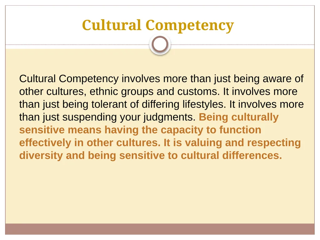 Training Module Cultural Competency Cultural - slide 3 of 25