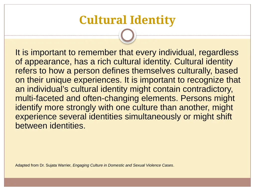 Training Module Cultural Competency Cultural - slide 7 of 25