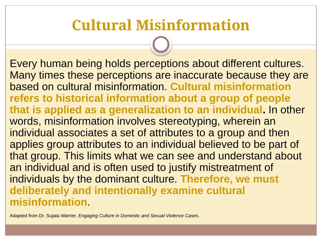 Training Module Cultural Competency Cultural - slide 8 of 25