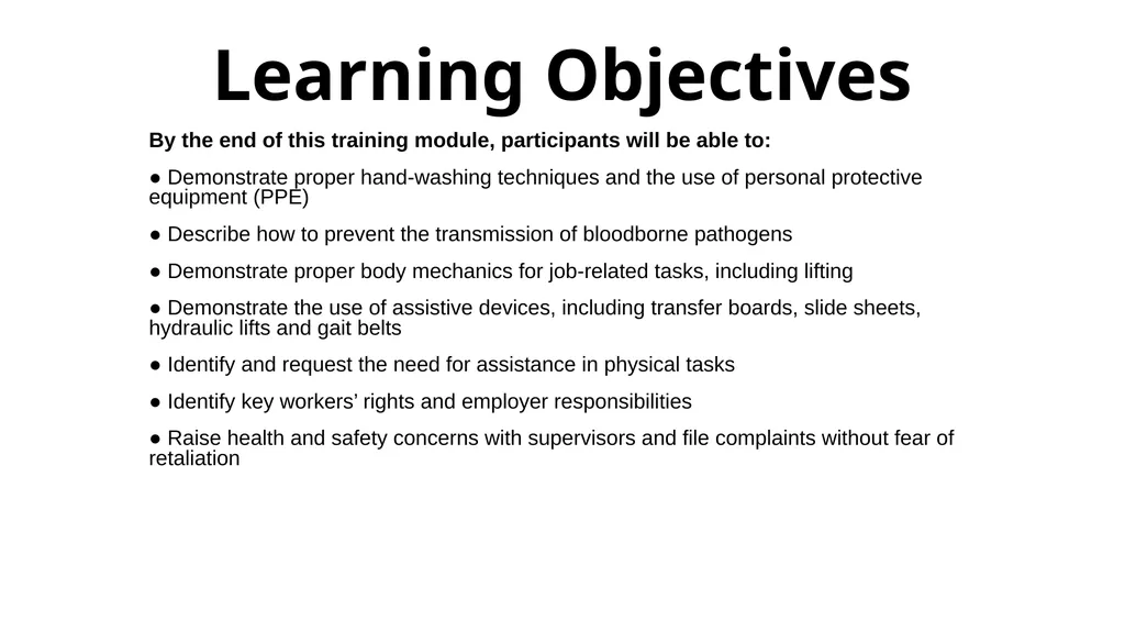 Modules: Workers’ rights and responsibilities - slide 3 of 33