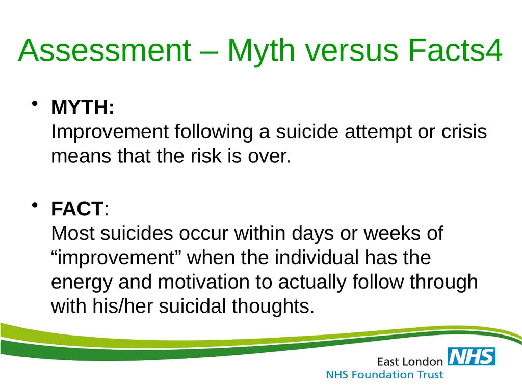 ELFT Training Packages for Primary Care Suicide - slide 30 of 35