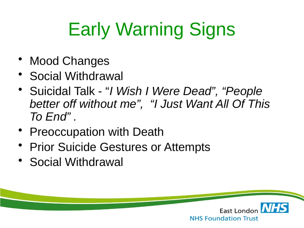 ELFT Training Packages for Primary Care Suicide - slide 23 of 35