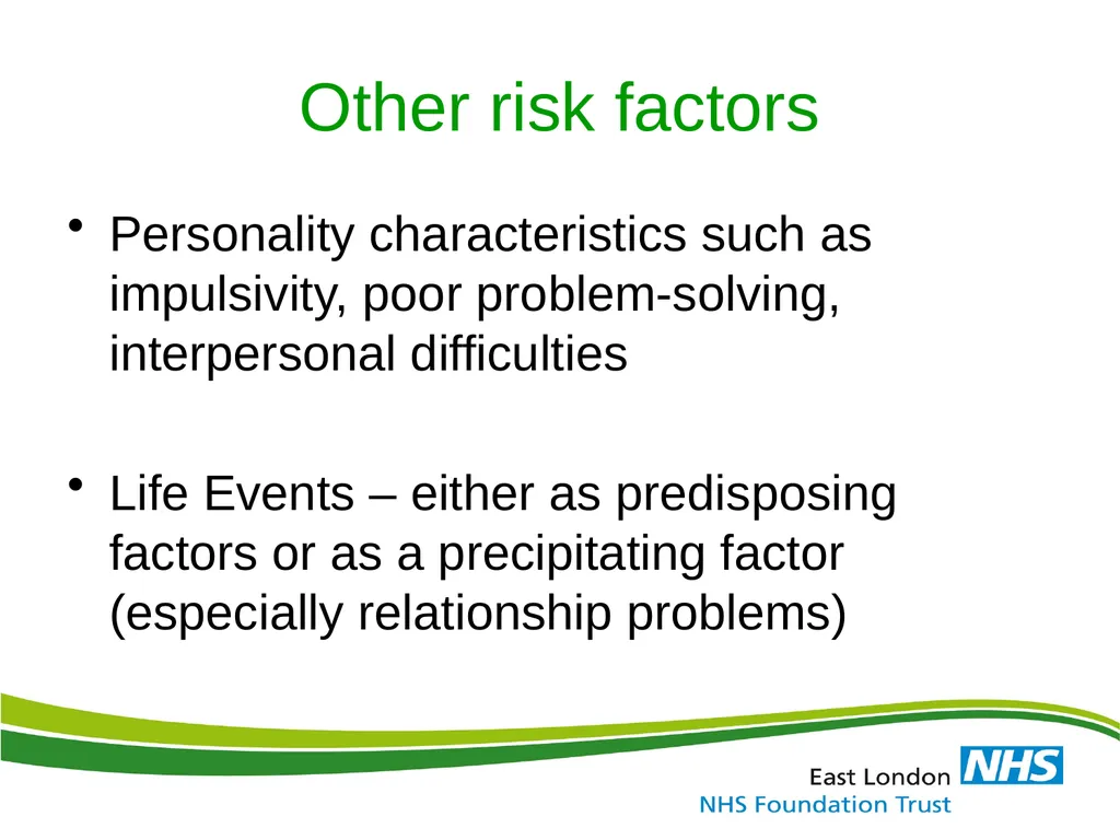ELFT Training Packages for Primary Care Suicide - slide 8 of 35