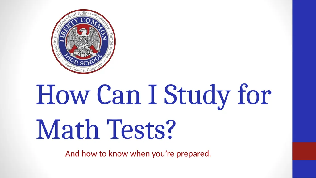 How Can I Study for Math Tests? And how to