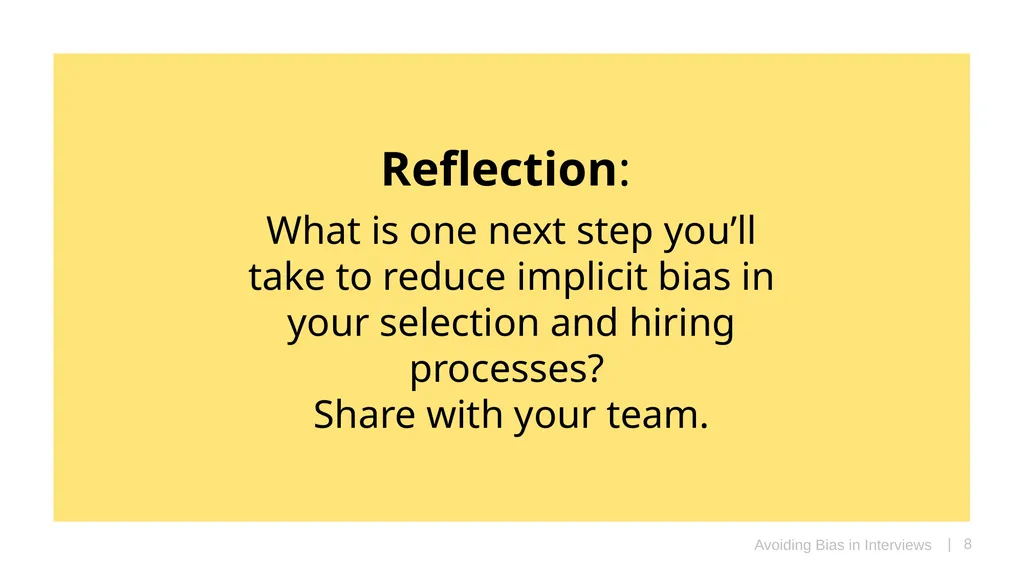 Avoiding Bias in Video Interview Training Every - slide 8 of 9