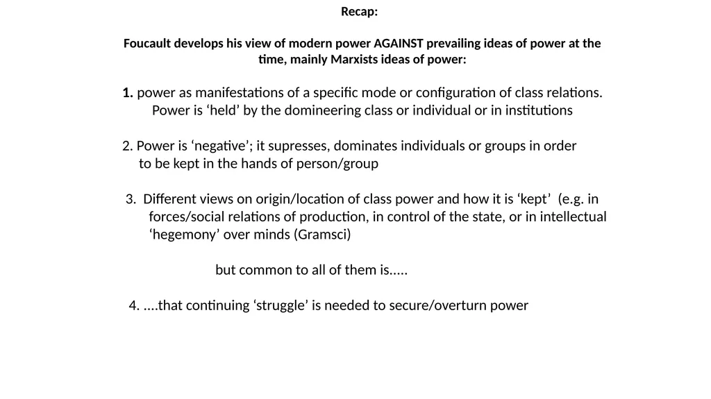 Lecture 3, Term II Biopower and De(constructing) - slide 2 of 20