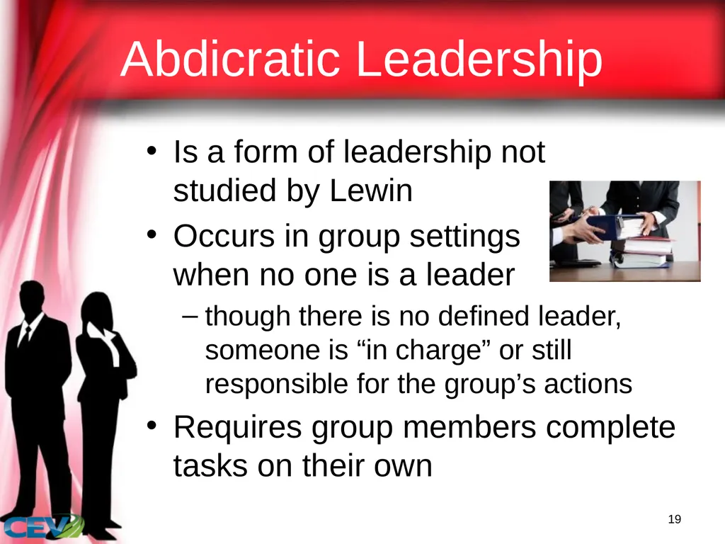 1 Objectives To identify and analyze leadership - slide 19 of 87