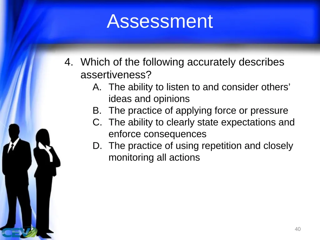 1 Objectives To identify and analyze leadership - slide 40 of 87