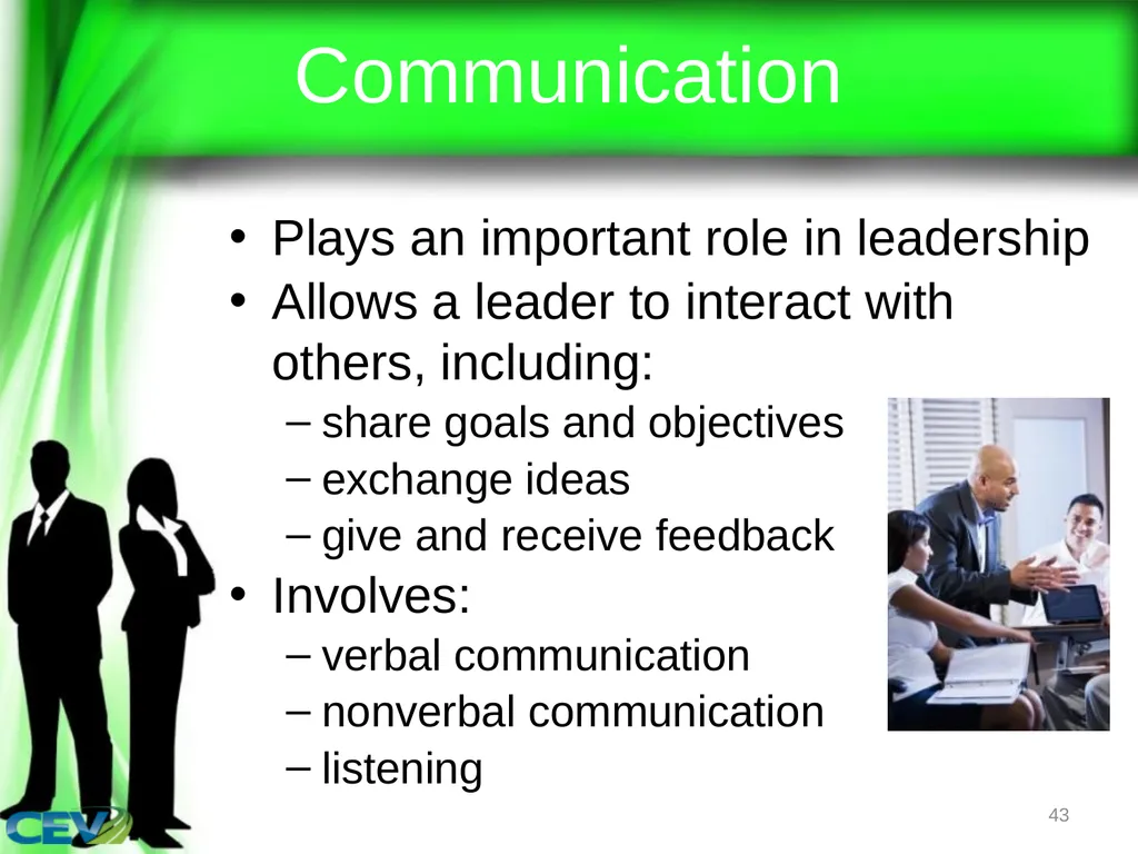 1 Objectives To identify and analyze leadership - slide 43 of 87