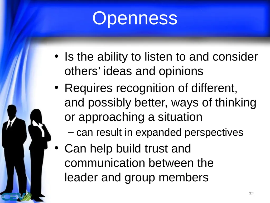 1 Objectives To identify and analyze leadership - slide 32 of 87
