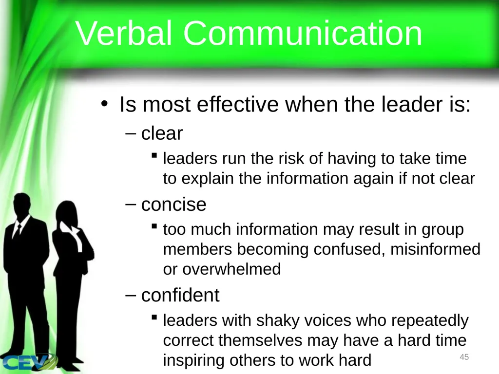 1 Objectives To identify and analyze leadership - slide 45 of 87