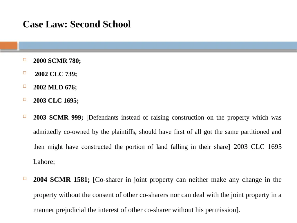 Case Study on Injunction Against Co-Sharer - slide 16 of 24