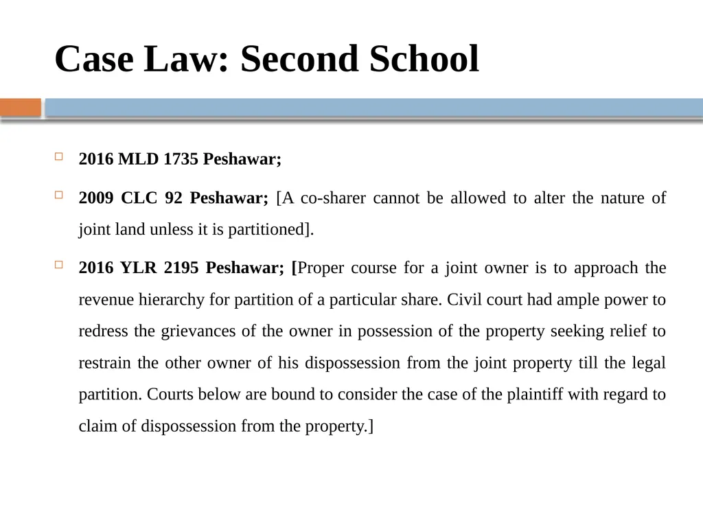 Case Study on Injunction Against Co-Sharer - slide 19 of 24