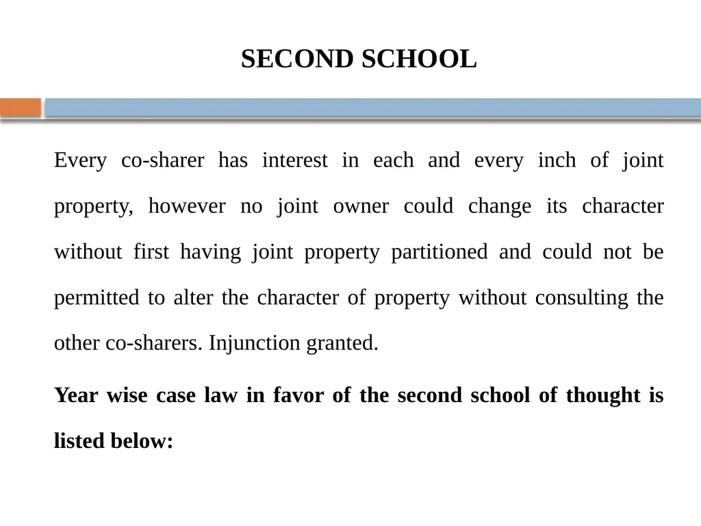 Case Study on Injunction Against Co-Sharer - slide 12 of 24