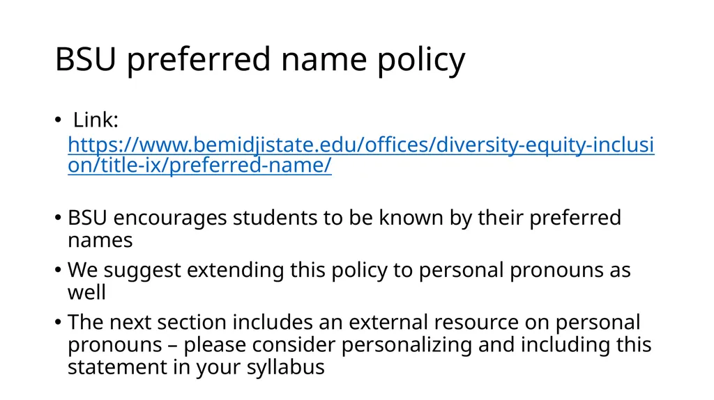 Syllabus statements for an inclusive classroom - slide 19 of 28
