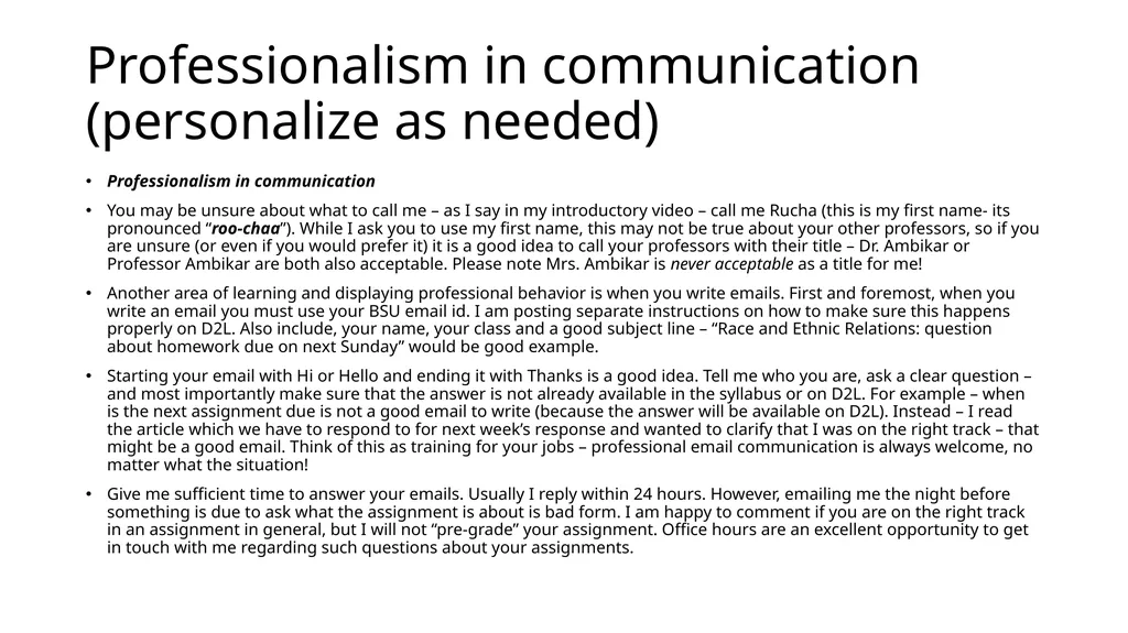 Syllabus statements for an inclusive classroom - slide 12 of 28