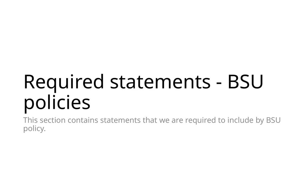 Syllabus statements for an inclusive classroom - slide 3 of 28