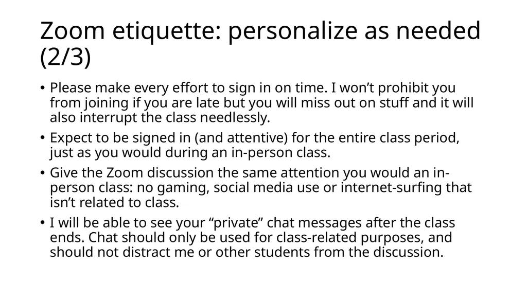Syllabus statements for an inclusive classroom - slide 10 of 28