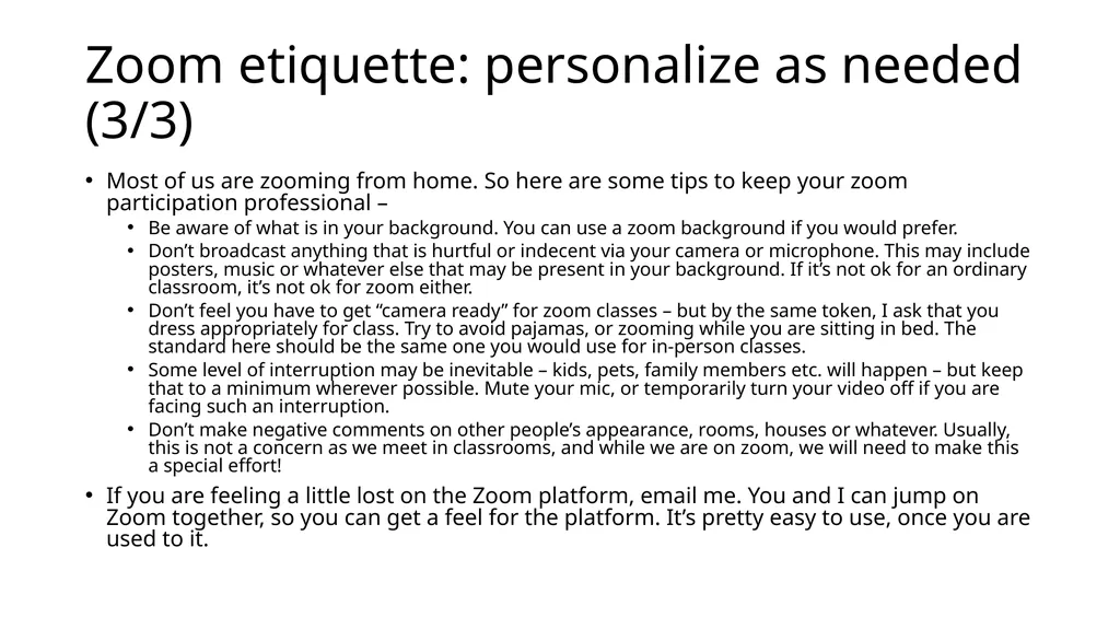 Syllabus statements for an inclusive classroom - slide 11 of 28