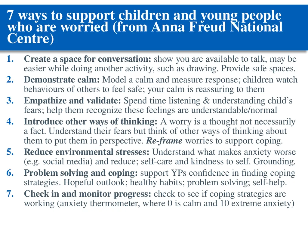 Managing anxiety: practical guidance for schools - slide 14 of 27