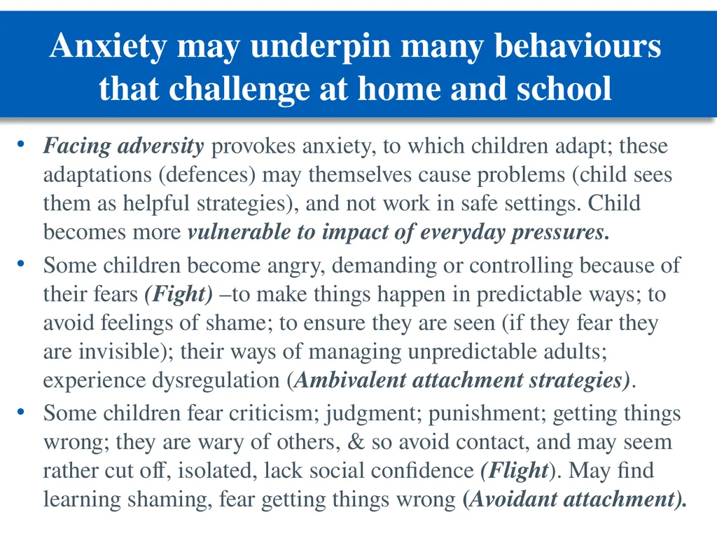 Managing anxiety: practical guidance for schools - slide 4 of 27