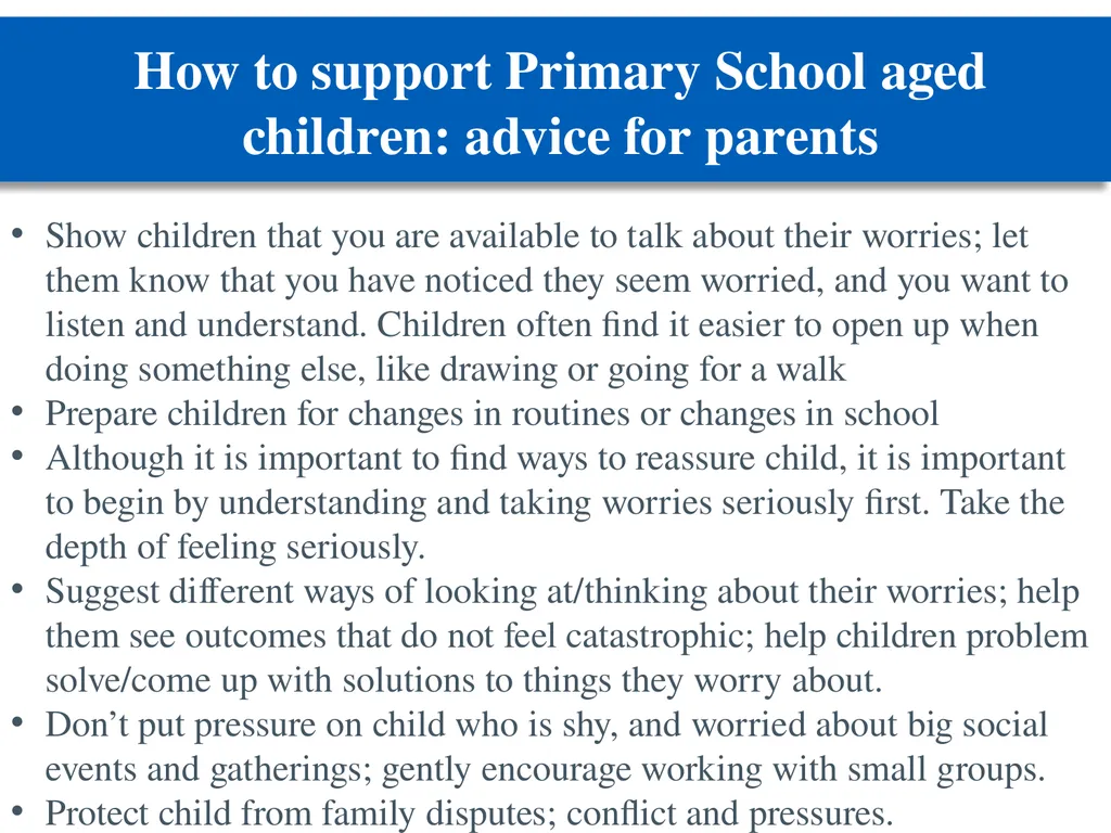 Managing anxiety: practical guidance for schools - slide 24 of 27
