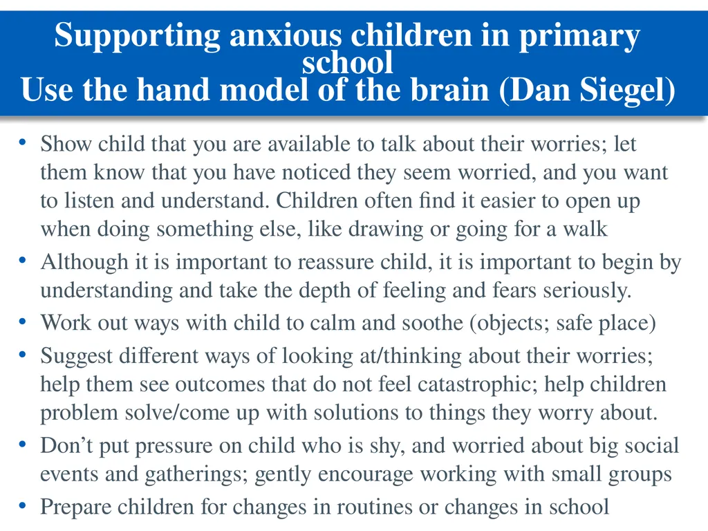 Managing anxiety: practical guidance for schools - slide 16 of 27