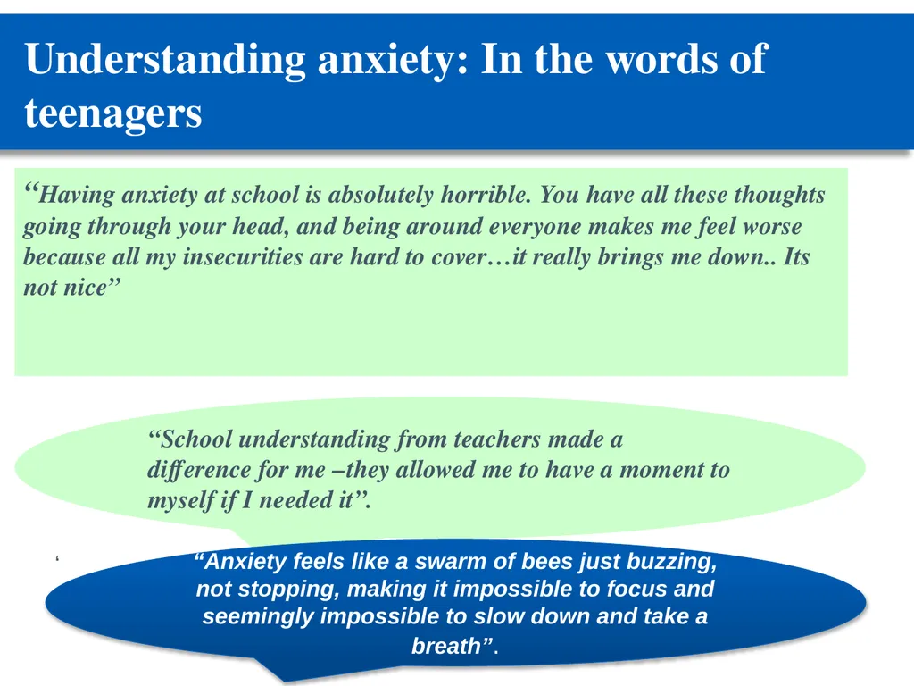 Managing anxiety: practical guidance for schools - slide 8 of 27